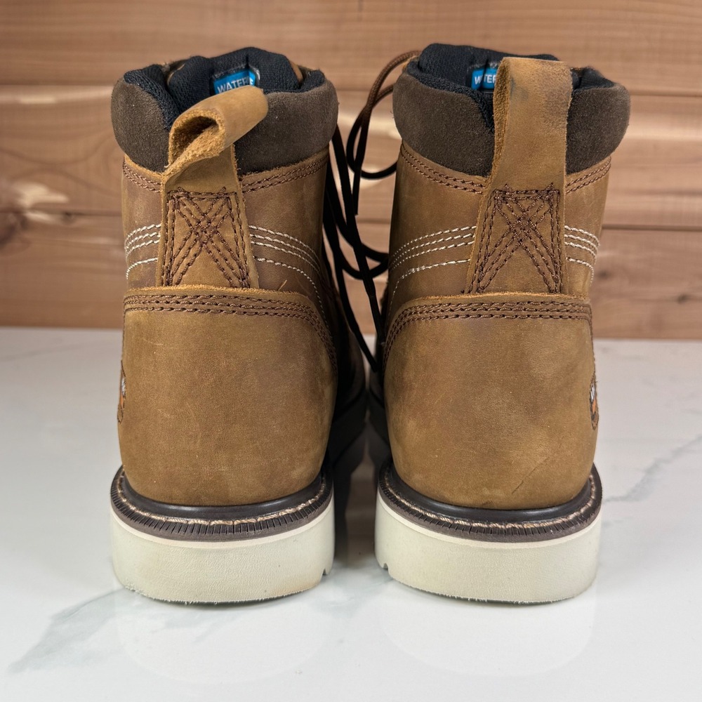 Ariat Rebar Wedge‎ Distressed Brown Moc Toe 6" Waterproof  Work Boot Women's 9 B - Picture 5 of 16